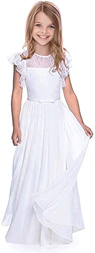 Fancy Flower Girl Dress Girls Holy Communion Dresses for Wedding Pageant 2-13 Year Old