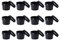 Beavorty Cosmetic Jars Mini Ice Cream Containers with Lids Freezer 100g Food Storage Containers Sweet Treat Mini Tubs Yogurt Dessert Pudding Bowls Cream Jar for Sorbet Yogurt Black 12Pcs