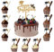Jrzyhi 10 Stück Abschluss Tortendeko Graduation Cake Decorations Cake Topper Graduation Kuchen Dekoration Graduation Cake Topper 2023 Abschluss Deko 2023 Abschluss Tortenaufsatz Abschluss Aufkleber