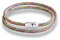 Paris Montana Schmales Dünnes Filigranes Original Sylt Segeltau Wickelarmband Unisex Geflochten Gravur Handmade Hochwertiger Magnetverschluss Durchmesser Ø 4mm (Flowerpower, 42)