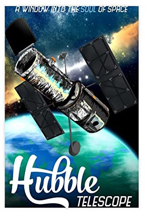 MJKO Hubble Teleskop Retro-Kunst Leinwand Poster Wandkunst Dekor Druck Bild Gemälde für Wohnzimmer Schlafzimmer Dekoration Rahmen Stil 40 x 60 cm