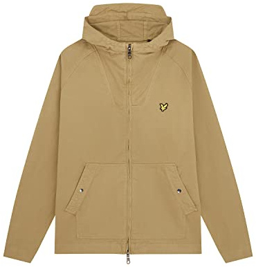Lyle & Scott Mens Garment Dyed Zip Through Jacket Seaweed Green S