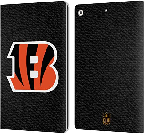 Head Case Designs Licenciado Oficialmente NFL Fútbol Logotipo de Cincinnati Bengals Carcasa de Cuero Tipo Libro Compatible con Apple iPad 10.2 2019/2020/2021