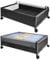 SPECILITE Caja Bajo Cama con Ruedas 2 Piezas, Metálico Almacenaje Bajo Cama, Cajas Almacenaje Ropa con Ruedas y Tapa, Zapatos, Juguetes y Mantas