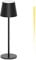 K-Bright LED Dimmbare Akku Tischlampe Kabellose, Wiederaufladbar 3000K/4000K/6000K Drei Farbtemperaturen Tischleuchte mit USB-C, IP54 Wasserdichte, Schwarz