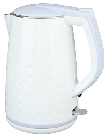 Jaerb Bouilloire à Eau, Prise UE 220V 2L 2000W Bouilloire électrique à Arrêt Automatique avec Socle pour Bureau (Blanc)