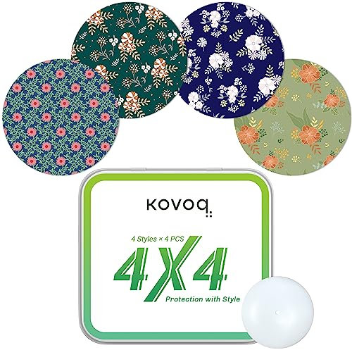 Kovoq Adhesive Patches for Freestyle Libre 2 Sensor,16-Pcs Colorful Waterproof Sensor Covers for Kids Women Men,Sensor Tape Libre 1 with Floral Style Pattern