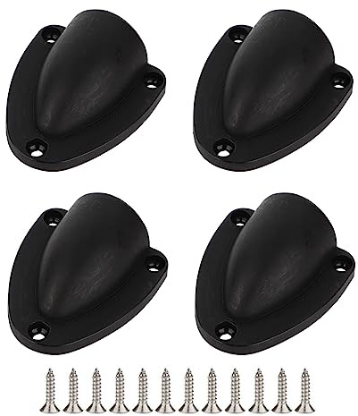 Grekywin Marine Wire Cable Vent Cover 4Pcs Set, Black Nylon Clamshell for Vent, Accessories for Boat Yacht (57 x 63mm)