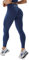 JOYSPELS Sport Leggings Damen, High Waist Sporthose Blickdicht Sportleggins Scrunch Leggins Push Up Yogahose, Anzugblau XS