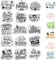 craspire Words Clear Stamps Alles Gute Zum Geburtstag Verschiedene Urlaubswünsche Frohe Weihnachten Wiederverwendbare Retro-Stempelsiegel Aus Transparentem Silikon Für Journaling, Kartenherstellung