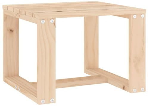 vidaXL Garten Beistelltisch, Rechteckiger Gartentisch Couchtisch, Holztisch Kaffeetisch für Terrasse Garten, Balkontisch Gartenmöbel, Massivholz Kiefer