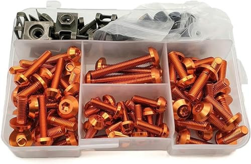 NOLLAM - Kit bulloni per carenatura Completa per Moto Clip di Fissaggio Kit Dadi e Viti - Adatto per Kawasaki klx 250 kdx 125 Adatto per K-TM Adatto per Duke 200 390 125 690-[158pcs]