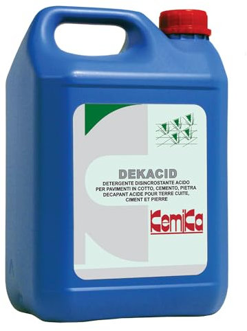 KEMIKA DEKACID - Detergente acido a bassa schiuma per pavimenti in cotto, cemento e pietre