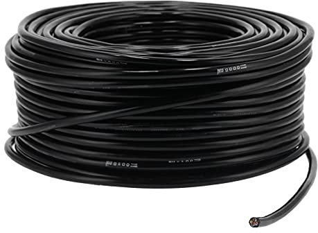 Filo di Rame a 4 Conduttori, Cavo Elettrico RVV 3x2,5+1x1,5 100 M, Cavo di Prolunga in Rame Isolato in PVC a 4 Conduttori, Flessibile con Guaina in PVC AC300V, Terminali di