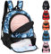 Basketballtasche, Rucksack für Damen und Herren, mit Ball- und Schuhfach, 30 l Fassungsvermögen, leicht, atmungsaktiv, für Jungen und Mädchen, geeignet für Volleyball, Fußball, Sport, Blau-Tarnmuster