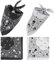 2 Stück Bandana schwarz, Schwarze Weiß Bandana Schal Kopftuch mit Totenkopf-Design und Karierter Rand Schädel Paisley Bandanas Totenkopf Stirnband Kopftücher für Herren Damen Kinder Kostüm Zubehör