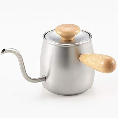 Caffettiera 400ML Mini Bollitore Lungo e Stretto Caffettiera a Collo di Cigno Bollitore per tè 304 per Kit Office Coffee Shop Caffettiera in Acciaio Inossidabile (Colore : Nero, di