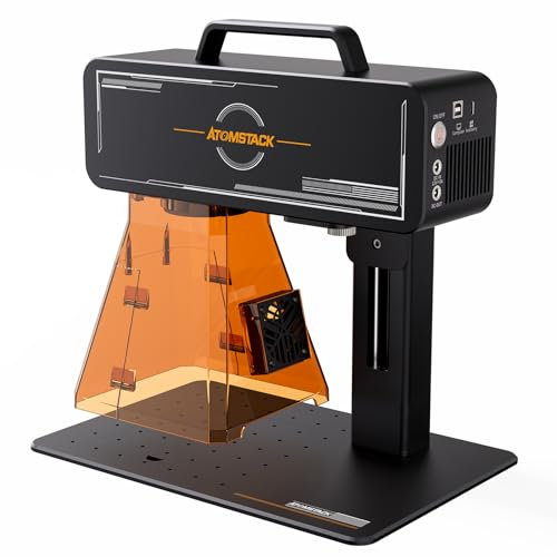 ATOMSTACK Máquina de grabado láser M4 Pro, salida láser doble, 2 W, 1064 nm infrarrojo y diodo de 10 W, 450 nm, punto láser de 0,03 mm, escritorio y grabado láser manual para metal,