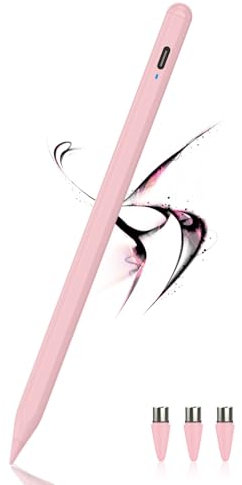 Stylus Stift für Touch Screens POM Feder Magnetic Tablet Stift Type-C Tablet Stylus Pen Kompatibel mit Pad/Pad Pro/Samsung/Lenovo/und Anderen iOS/Android Smartphone und Tablet Geräten (Rosa)