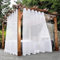 Hiseng Outdoor Vorhang Wasserdicht mit Ösen 2er Set Transparent Outdoorvorhänge Wasserdicht Balkon Vorhang Voile Vorhang für Terrassentür Pergola Pavillon Garten Balkon (132x183cm,Weiß)
