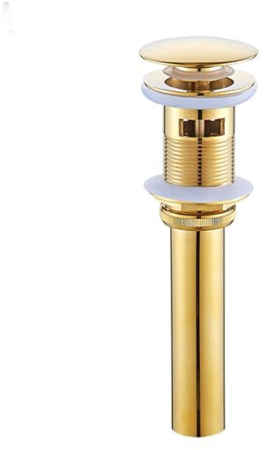 Piletta Lavandino Piletta Bidet Universale Piletta Antiodore a Scomparsa con Anello di Tenuta Piletta Lavabo Bagno Pop Up oro