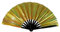 SamHeng Shiny Large Folding Fan, Holographic Metallic Handheld Fan for Party Favors, 10 Chinese Kung Fu Tai Chi Hand Fan for Festival Rave Dancing, Plastic Sparkling Hand Fan for Wedding Birthday