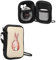 kwmobile In-Ear Kopfhörer Tasche kompatibel mit in-Ear Headphones - Hülle Neopren Cover Case - Innenmaße - Etui in Braun Weiß Beige