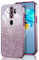 GOGME Glitter Funda para OPPO A9 2020 / A5 2020, Marco Galvanizado TPU Anti-arañazos Brillantina/Transparente Protectora Carcasa. Rosa