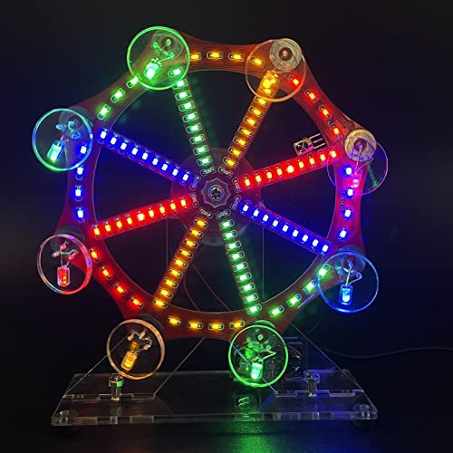 MakerMind Bausatz LED Riesenrad mit Fernbedienung und Animationen SMD Löten Übungsplatine