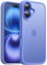 JETech Matte Case for iPhone 16 6.1-Inch, Shockproof Military Grade Drop Protection, Frosted Translucent Back Phone Cover, Anti-Fingerprint (Ultramarine)