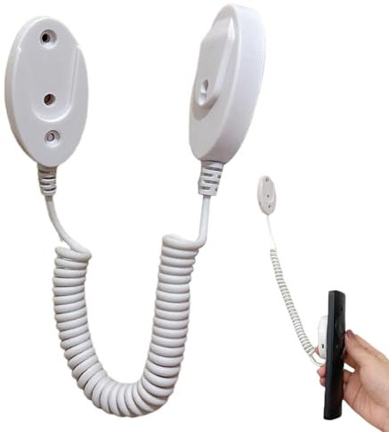Sghtil Mando a distancia antipérdida, cuerda antipérdida de control remoto, cerradura de seguridad con muelle, soporte de mando a distancia para TV con cable rizado, retráctil para
