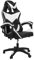 COZYBRITE Gaming Chair Office Desk Computer Chairs Swivel with Massage Headrest Back Support Reclining Ergonomic Design Faux Leather (Black+White)