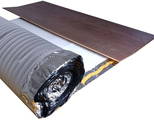 uficell® Trittschalldämmung ALU Plus PE-Schaum Laminatunterlage mit Alu-Dampfbremse Stärke: 2 mm Tritt- und Gehschalldämmung perfekt für Laminat und Parkettböden (2 mm Stärke | 50 m² - 2 Rollen)