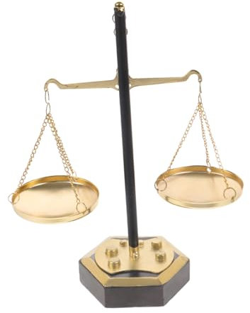 Homoyoyo Metal Balance Scale Dekoration Aus Robustem Metall Modernes Design Stabile Tisch-Waage Als Edles Home-Accessoire Raumdekoration Für Büro Wohnzimmer Und Jura-Studenten Als Gerechtig