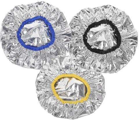 DRESSOOS 3stücke Teiliges Von Tin Foil Hauben Für Haarbehandlungen Wiederverwendbare Duschhauben Für Farbkappen Und Wärmekappen