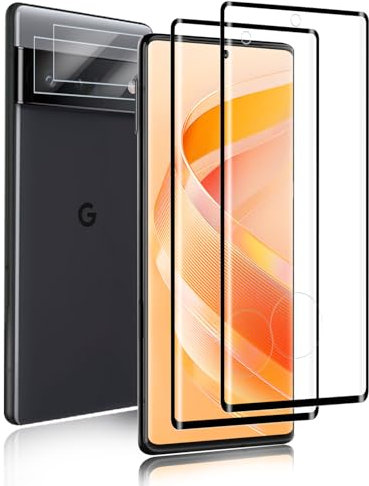 Carantee für Panzerglas für Google Pixel 6 Pro Schutzfolie, 2+2 Stück Displayschutz für Pixel 6 Pro mit Kameraschutz Folie, 9H Panzer Schutz, Hohe Empfindlichkeit Schutzglas Pixel 6 Pro Panzerfolie