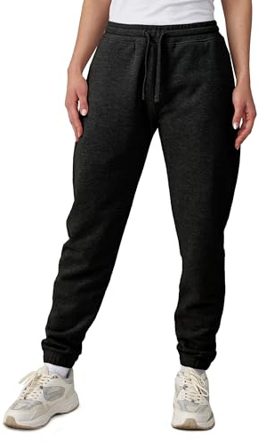 Snocks Jogginghose Damen - Komfortable Sporthose Damen mit Reißverschlusstaschen und Kuscheligem Innenfutter - Stilvolle Laufhose aus 100% Bio-Baumwolle - Ideal für Freizeit und Training XL Schwarz