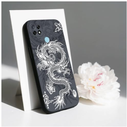 PAIXIKYZ Compatible con Realme C21 Funda Suave TPU Antichoque Dibujo Dragón