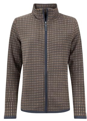 Weird Fish Rochelle Full Zip Printed Microfleece Brown Size 16. (Jumper/Sweater/Fleece)