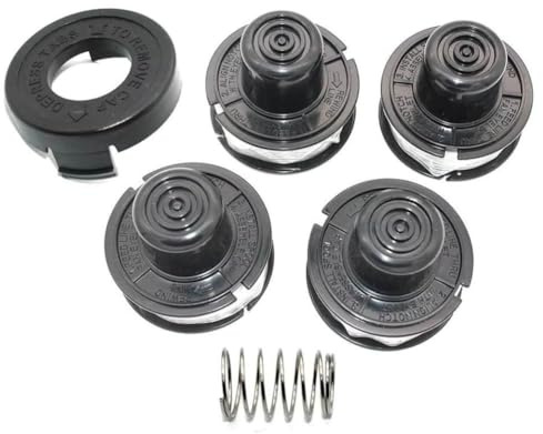 4 Stück Spulen- und Schnur-Bump-Feed, kompatibel mit Gartenwerkzeugmodellen, Schwarz und Weiß. Decker GLC500 ST200 ST300 ST400 ST1000 GL250 GL310 GL360 Rasentrimmer A6226 für Teilenummer A6226