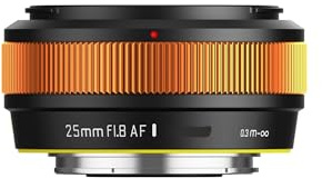 camera lens, 25mm F1.8 AF APS-C Large Aperture Prime Camera Portrait Lenses,Compatible For Sony E Fuji FX30 Nikon Z ZVE-10 A5000 A5100,in parts(Red,E-mount(APS-C))