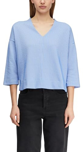 Comma Leichtes Streifenshirt mit Struktur