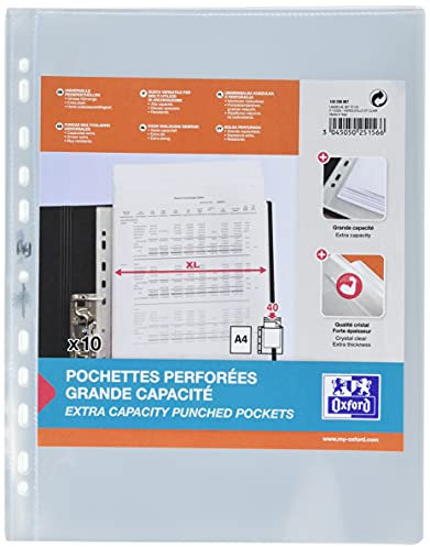 ELBA Oxford Prospekthlle, super stark, 10er pack, DIN A4 XL, glasklar