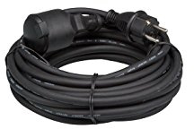 PEREL - EC10R15 Gummi-Verlängerungskabel, 3G1,5, 10 m Länge, Schwarz 176611