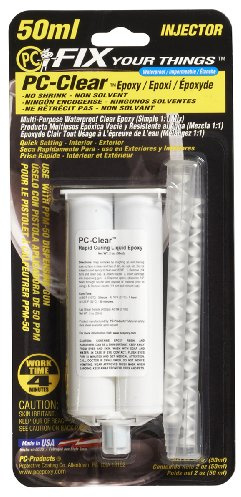 PC Products PC-Clear Epoxy Adhesive Liquid, 50ml Cartridge, Clear 75005