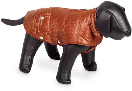 Nobby Dog Coat Danika with Dots, 48 cm, Silver/ Terracotta