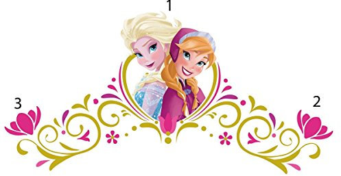 Disney Roommates Frozen Anna & ELSA Headboard, Mehrfarbig