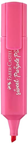 FABER-CASTELL Textliner TL 46 Pastell, Schaft in Schreibfarbe, mit Clip, purpurrosa