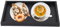 Black Rectangular Wooden Serving Tea Tray, Restaurant Service Tray, Non-slip Food Breakfast Coffee Snack Food Solid Wood (22 * 12 * 2cm)