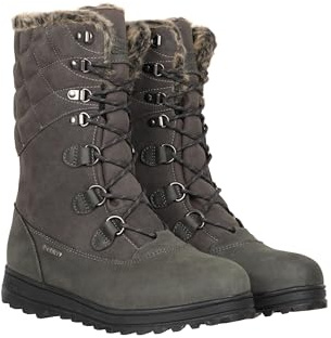 Mountain Warehouse Vostock Damen-Schneestiefel - Vibram-Außensohle, Profilsohle, Thinsulate-Innenfutter, wasserdichtes Schuhwerk - winter Grau Damen-Schuhgröße 39 EU